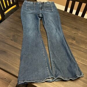 Judy Blue High Rise Flare Jeans - Dark Blue